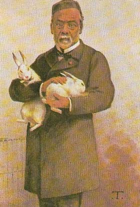 This illustration of Louis Pasteur is from a cartoon published in Vanity Fair in 1887.