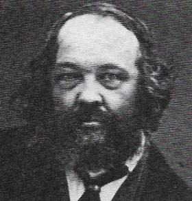 Mikhail Bakunin (1814-1876), a Russian aristocrat, resigned his commission in the Imperial Guard to become Europe's leading anarchist. Not surprisingly his life was eventful: he was sentenced to death by the Austrians and the Prussians and was sent to Siberia by his own country, he escaped in 1861 and spent the rest of his life advancing anarchism in western Europe.