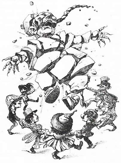 A common Western attitude in the nineteenth century was summed up in a cartoon of the Western powers shaking the corpulent body of a China.