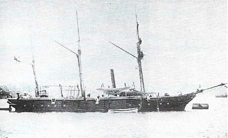 Gunboat Foxhound served in the Royal Navy from 1877-1890.