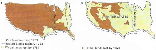 Native American land cessions were integral to westward expansion.
