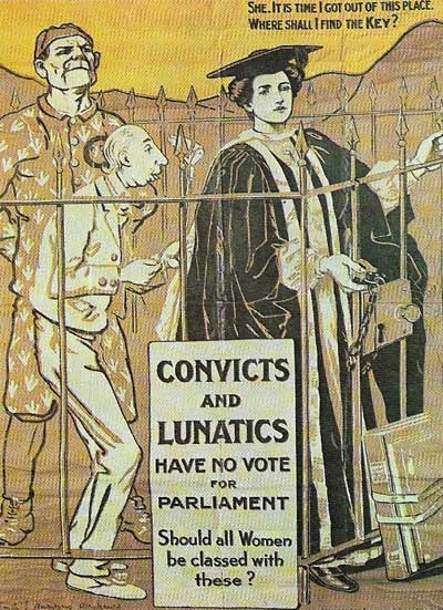 The question of votes for women became a prominent issue in the 10 years prior to 1914 when women's groups were formed to campaign for the 'Suffrage.