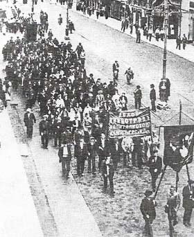 Demonstrations during the 'April Days', 1917, against the war led to the fall of the first provisional government and the resignation of Foreign Minister Milyukov 