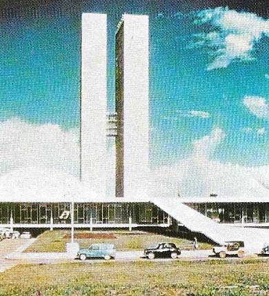 Brasilia: the Senate, Secretariat, and Assembly building by Oscar Niemeyer was designed for the new capital.