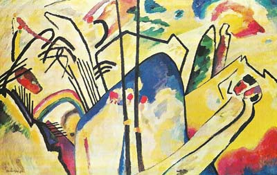Kandinsky's 1911 'Composition IV' is abstracted from a fairy tale scene.
