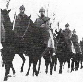 Cavalry, like this German troop, found few outlets other than the Eastern front, where the war was more fluid and the trench system never evolved. The cavalry was used chiefly for reconnaissance.