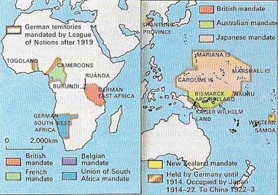 Germany lost all its colonies at the end of World War I.