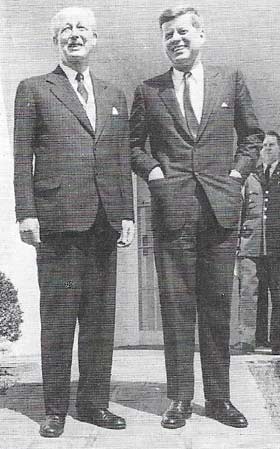 The Anglo-American 'special relationship' was a principal feature of British foreign policy after 1945. Two of its chief exponents were Harold McMillan (1894-1986) (left), British prime minister (1957-1963) and John F. Kennedy (1917-1963), US President (1961-1963).