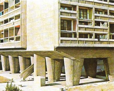 Design for living by Le Corbusier – in Unite d'Habitation, Marseille, 337 two-story apartments, are slotted into a massive concrete frame with amenities added to complete the community.