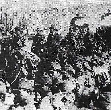 The fall of Nanking, Chiang Kai-shek's capital, on 12 December 1937, was followed by the massacre of some 100,000 people by Japanese troops.