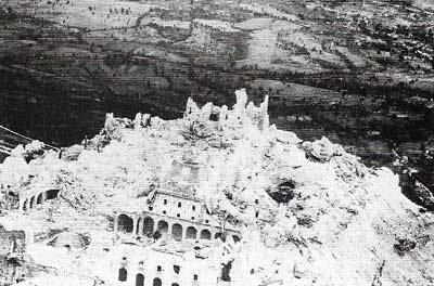 The ruins of Monte Cassino monastery in Italy saw some of the most savage fighting of the war.