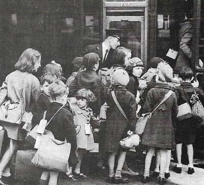 Evacuation was carried out by the British government at the beginning of the war because of the fear of massive air raids. Nearly 1,300,000 people mainly children left the cities.