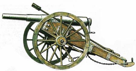 The Armstrong 18 kg (40 lb) breech-loading gun was used at great expense by the British army be-tween 1859 and 1863, but technical problems caused it to be converted to a muzzle-loading gun.