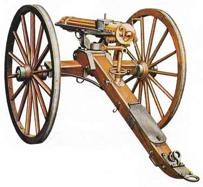 The Gatling gun appeared in many versions.