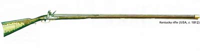 The Kentucky rifle was a notably accurate flintlock firearm.