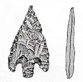 The use of worked stone for arrow and spearheads increased the penetrating power of such weapons. This dates from the Middle Stone Age (about 16,000 BC) and was found in Europe.