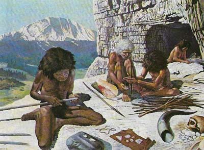 Neanderthal man lived in Europe some 40,000 years ago and represented Paleolithic (Old Stone Age) culture.