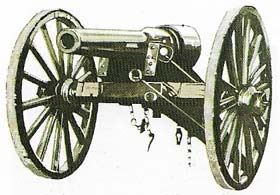 This muzzle-loading Parrott rifle – a 10 pounder with a 3 in bore – was used by both sides in the American Civil War.