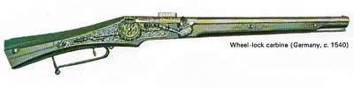 Made in southern Germany about 1540, this carbine probably belonged to a rich man.