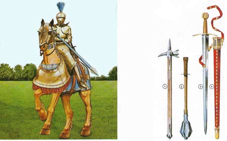 The medieval knight (A) was a product of the arms race between more effective armor and improved arrows.