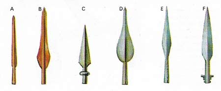 Spearheads changed little in their design, despite the different materials – stone, bronze, and iron – from which they were made.