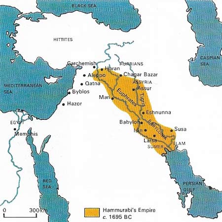 Babylon dominated western Asia, more or less, for thirteen and a half centuries. It lay on the lower course of the River Euphrates, an advantage much increased by the development of irrigation systems.
