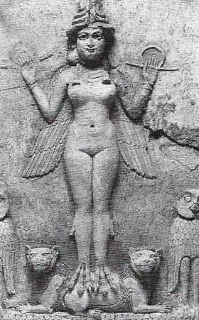 With, with talons and feathered legs, was a Babylonian-Assyrian goddess who survived in Jewish lore into the Christian era.