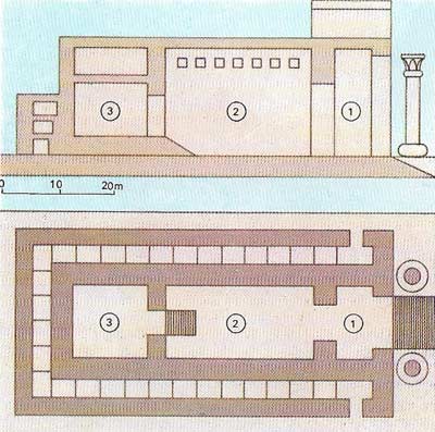 The first Temple of Jerusalem built by Solomon, of which nothing re-mains today, was a shrine for the ark, sacred vessels and offerings, with a courtyard for worshippers.