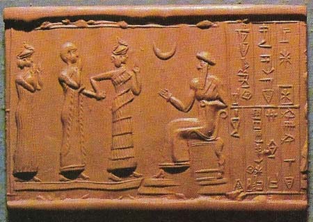 Ur-Nammu (r. c. 2113–c. 2096 BC), King of Ur, to whom this Sumerian seal was dedicated, may not have been a great warrior. But he did publish certain laws dealing, among other things, with sexual offences and wrongs committed in connection with the lands of others.