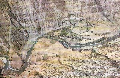 The valley of the River Zab, in western Iran, a tributary of the Tigris, is typical of the terrain covered by much of the Assyrian Empire.