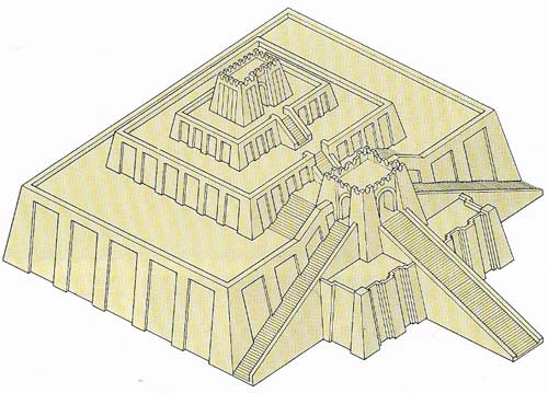 The great ziggurat of the moon god at Ur