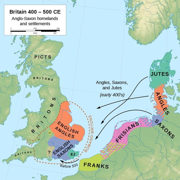 Anglo-Saxon homelands and settlements