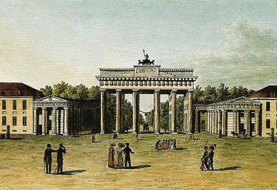 Berlin in Weber's time - a view of the Brandenburg Gate and the Pariser Platz
