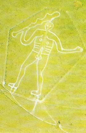 The Cerne giant was cut in the chalk of a hillside north of Cerne Abbas in Dorset in the late Roman period