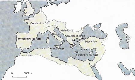 The reforms of Diocletian fundamentally altered the empire, splitting it into two almost independent halves.