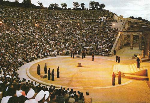 Seasons of Greek tragedy are presented annually at the magnificent theatre of Epidaurus, dating from the 4th century BC.