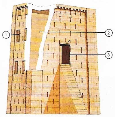 The so-called Fire Temple at Naqsh-i-Rustam near Persepolis stands in front of a cliff in which the four tombs of Darius and his successors are carved.