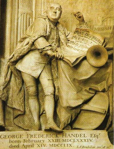 Handel's memorial in Westminster Abbey.