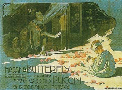 A poster for the original 1904 production of Madama Butterfly.