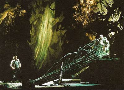 The Wolf's Glen scene from Der Freischutz - the 1982 production of Weber's famous opera performed at the Royal Opera House in Covent Garden, London