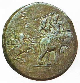The battle of the Hydaspes (Jhelum) in the Punjab, shown here, on this coin, was one of Alexander's most skillfully planned and executed victories, greatly extending his empire.