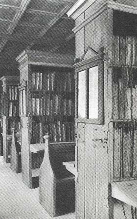 Chained library in Hereford Cathedral, England