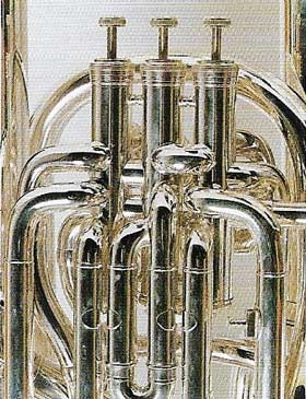 Tuba valves are, of necessity, bigger than trumpet valves and as such take longer no return to the open position after being depressed.