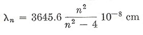 Balmer equation
