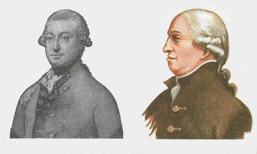 Lord Cornwallis (left) and General Burgoyne.