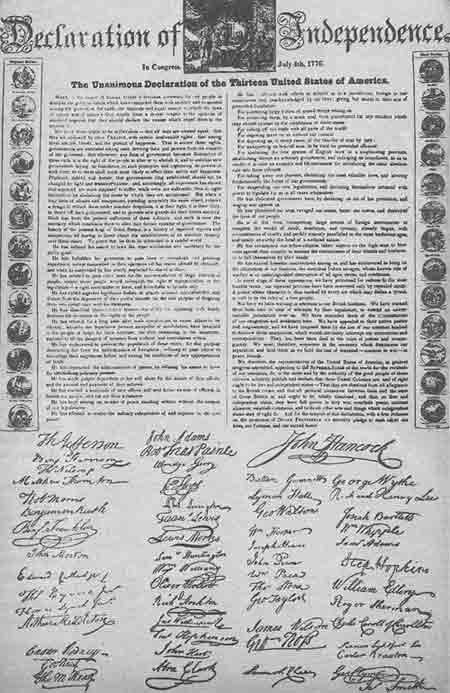 Declaration of Independence.