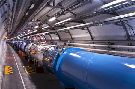 a section of the Large Hadron Collider