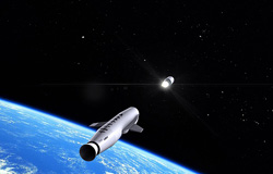 LauncherOne after second stage ignition
