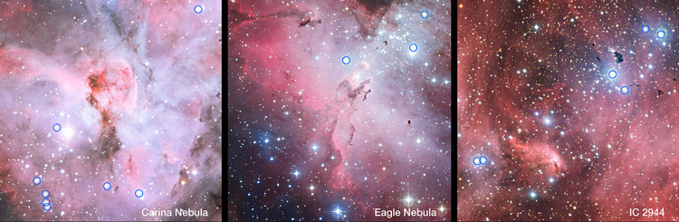 O stars in star-forming regions