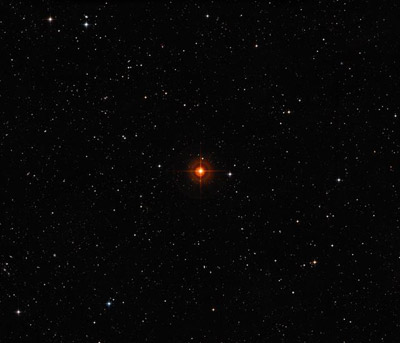 Wide-field image showing the patch of sky around R Sculptoris. In this part of the sky far from the Milky Way, there are relatively few stars but many faint and distant galaxies can be seen. This view was created from photographs forming part of the Digitized Sky Survey 2. Credit: ESO/Digitized Sky Survey 2. Acknowledgement: Davide De Martin